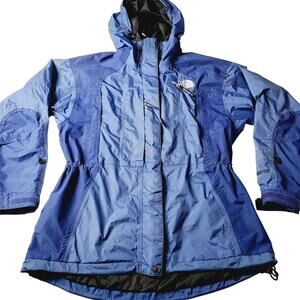 Vintage The North Face Gore-Tex Lined Jacket Women's Size Medium Light Blue 90s